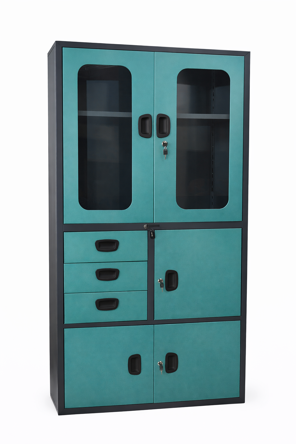 Document cabinet, drawers, and door