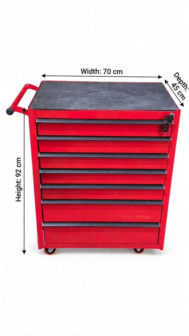 7-drawer telescopic tool trolley-ترولى عده ٧ درج تلسكوبى